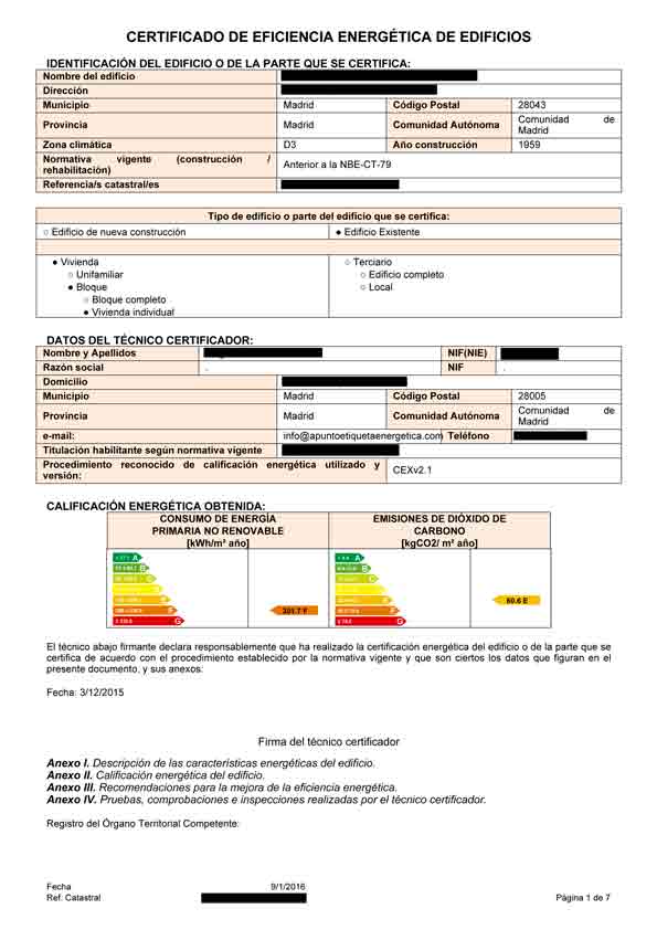 ¿Qué Información Contiene el Certificado Energético?
